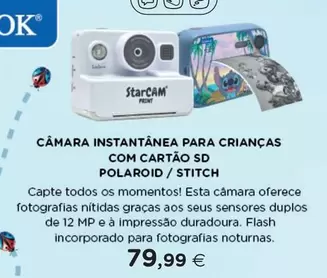 Oferta de Polaroid - Cámara Instantánea Para Crianças Com Cartão Sd por 79,99€ em El Corte Inglés