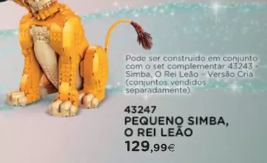 Oferta de .Com - Pequeno Simba O Rei Leão por 129,99€ em El Corte Inglés