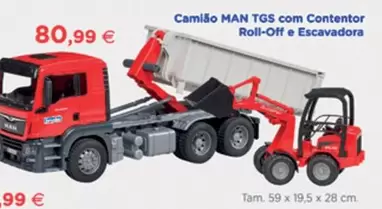 Oferta de Camiso Man Tgs Com Contector Roll-Off E Escavadora por 80,99€ em El Corte Inglés