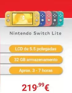 Oferta de Nintendo - Switch Lite por 219,99€ em El Corte Inglés