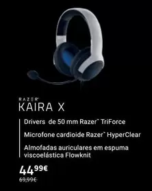 Oferta de Razer - Almofadas Auriculares Em Espuma Viscoelastica Flowkhit por 44,99€ em El Corte Inglés