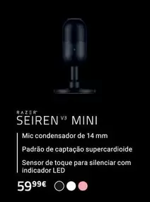 Oferta de Razer - Mic Condensador De 14 Mm por 59,99€ em El Corte Inglés