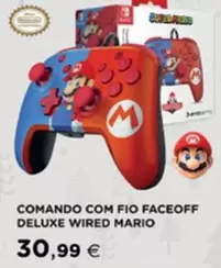 Oferta de Deluxe - Comando Com Fio Faceoff  Wired Mario por 30,99€ em El Corte Inglés