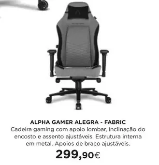 Oferta de .Com - Alpha Gamer Alegra por 299,9€ em El Corte Inglés