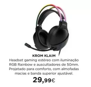 Oferta de .Com - Krom Klaim por 29,99€ em El Corte Inglés