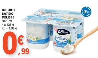 Oferta de Delisse - Iogurte Batido por 0,99€ em E.Leclerc