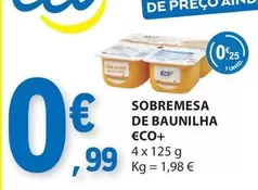 Oferta de €CO+ - Sobremesa De Baunilha Eco+ por 0,99€ em E.Leclerc