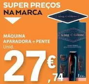 Oferta de King C Gillette - Maquina Aparadora + Pente por 27,74€ em E.Leclerc