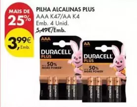 Oferta de Duracell - Pilha Alcalinas Plus por 3,99€ em Pingo Doce