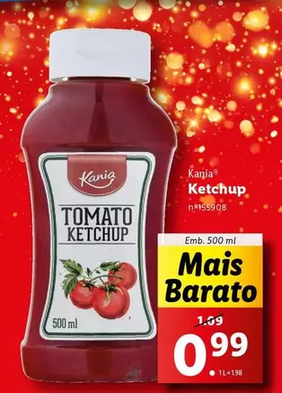 Oferta de Kania - Ketchup por 0,99€ em Lidl