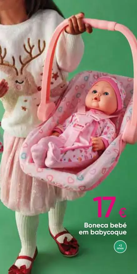 Oferta de Boneca Bebé Em Babycoqueem Pepco