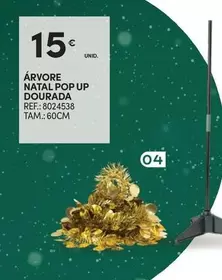 Oferta de Up - Árvore Natal Pop  Dourada por 15€ em Continente