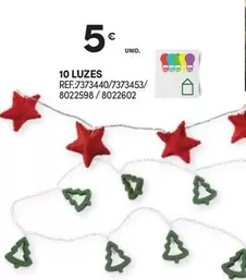 Oferta de 10 Luzes por 5€ em Continente