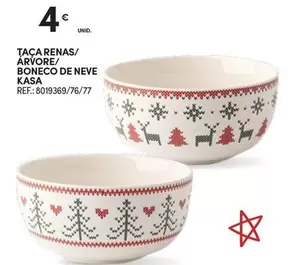 Oferta de Kasa - Taca Renas/ Arvore/ Boneco De Neve por 4€ em Continente