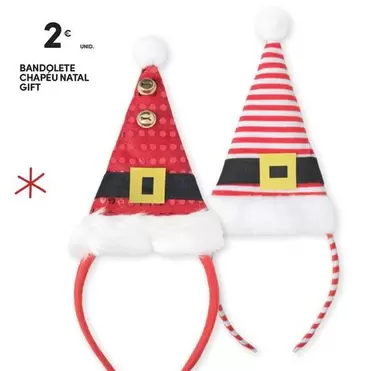 Oferta de Gift - Bandolete Chapeu Natal por 2€ em Continente