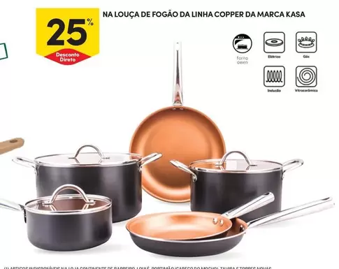 Oferta de Kasa - Na Louca De Fogão Da Linha Copper Da Marcaem Continente