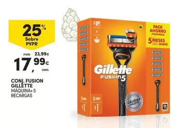 Oferta de Gillette - Coni. Fusion por 17,99€ em Continente