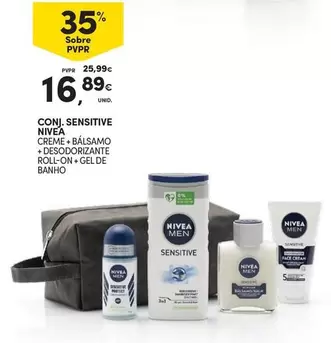 Oferta de Nivea - Conj. Sensitive por 16,89€ em Continente