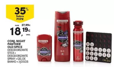 Oferta de B! - Coni.night Panther Old Spice Desodorante Stick por 18,19€ em Continente