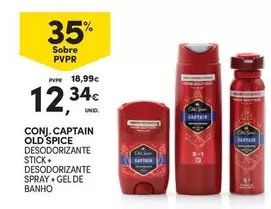 Oferta de Old Spice - Conj. Captain  Desodorante Stick+ Desodorante Spray + Gel De Banho por 12,34€ em Continente