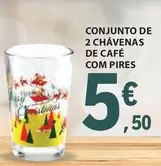 Oferta de .Com - Conjunto De 2 Chavenas De Cafe Com Pires por 5,5€ em E.Leclerc