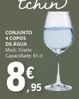 Oferta de Conjunto 4 Copos De Água por 8,95€ em E.Leclerc