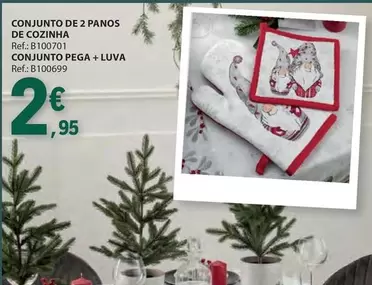 Oferta de Conjunto De 2 Panos De Cozinha por 2,95€ em E.Leclerc