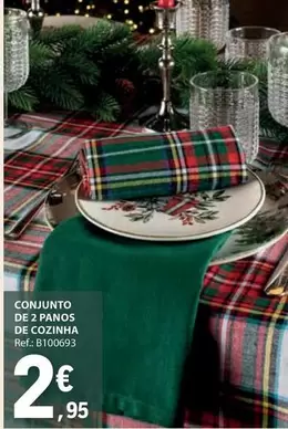 Oferta de Conjunto De 2 Panos De Cozinha por 2,95€ em E.Leclerc