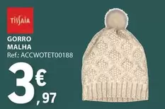 Oferta de Gorro Malha por 3,97€ em E.Leclerc