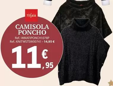 Oferta de Camisola Poncho por 11,95€ em E.Leclerc