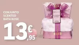 Oferta de Conjunto Scented Bath Rose por 13,95€ em E.Leclerc