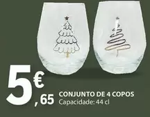 Oferta de Conjunto De 4 Copos por 5,65€ em E.Leclerc