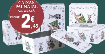 Oferta de Caixas Pai Natal por 2,45€ em E.Leclerc