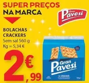 Oferta de Pavesi - Bolachas Crackers por 2,99€ em E.Leclerc