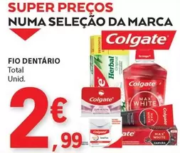 Oferta de Colgate - Fio Dentário por 2,99€ em E.Leclerc