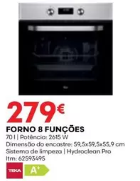 Oferta de Forno 8 Funções por 279€ em Bricomarché