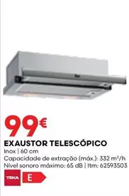 Oferta de Teka - Exaustor Telescopico por 99€ em Bricomarché