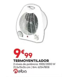 Oferta de Delba - Termoventilador por 9,99€ em Bricomarché