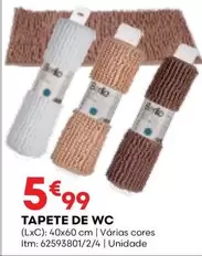 Oferta de Tapete De Wc por 5,99€ em Bricomarché