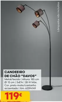 Oferta de Candeiro De Chão "davos" por 119€ em Bricomarché