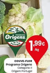 Oferta de Programa Origens - Couve-Flor por 1,99€ em Intermarché