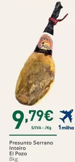 Oferta de Elpozo - Presunto Serrano Inteiro por 9,79€ em Recheio