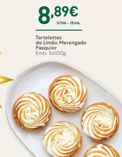 Oferta de Pasquier - Tartelettes De Limão Merengado por 8,89€ em Recheio