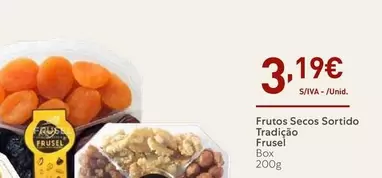 Oferta de Frusel - Frutos Secos Sortido Tradicèo por 3,19€ em Recheio