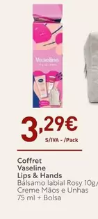 Oferta de Vaseline - Coffret  Lips & Hands por 3,29€ em Recheio