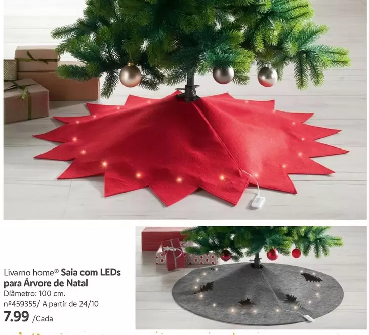 Oferta de A+ - Livarno Home Saia Com Led Para Arvore De Natal por 7,99€ em Lidl