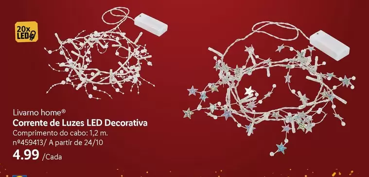 Oferta de A+ - Corrente De Luzes Led Decorativa por 4,99€ em Lidl