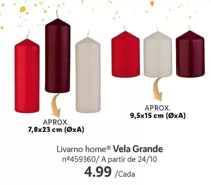 Oferta de Vela Grande - Livarno Home por 4,99€ em Lidl