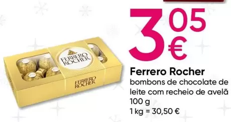 Oferta de Ferrero Rocher - Bombons De Chocolate De Leite Com Recheio De Avela por 3,05€ em Pepco