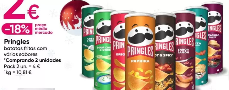 Oferta de Pringles - Batatas Fritas Com Varios Sabores Comprandon 2 Unidades por 2€ em Pepco